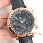 Perfect Replica Patek Philippe Astronomical Celestial Rose Gold Black Dial Sky Moon Watch 